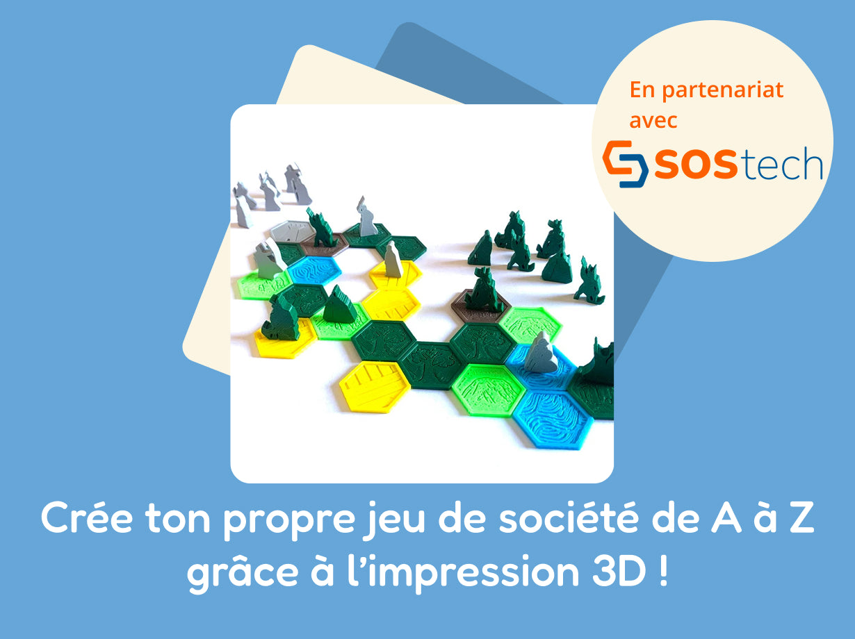 CRÉE TON PROPRE JEU DE SOCIÉTÉ DE A À Z GRÂCE À L’IMPRESSION 3D ! / Collégiens